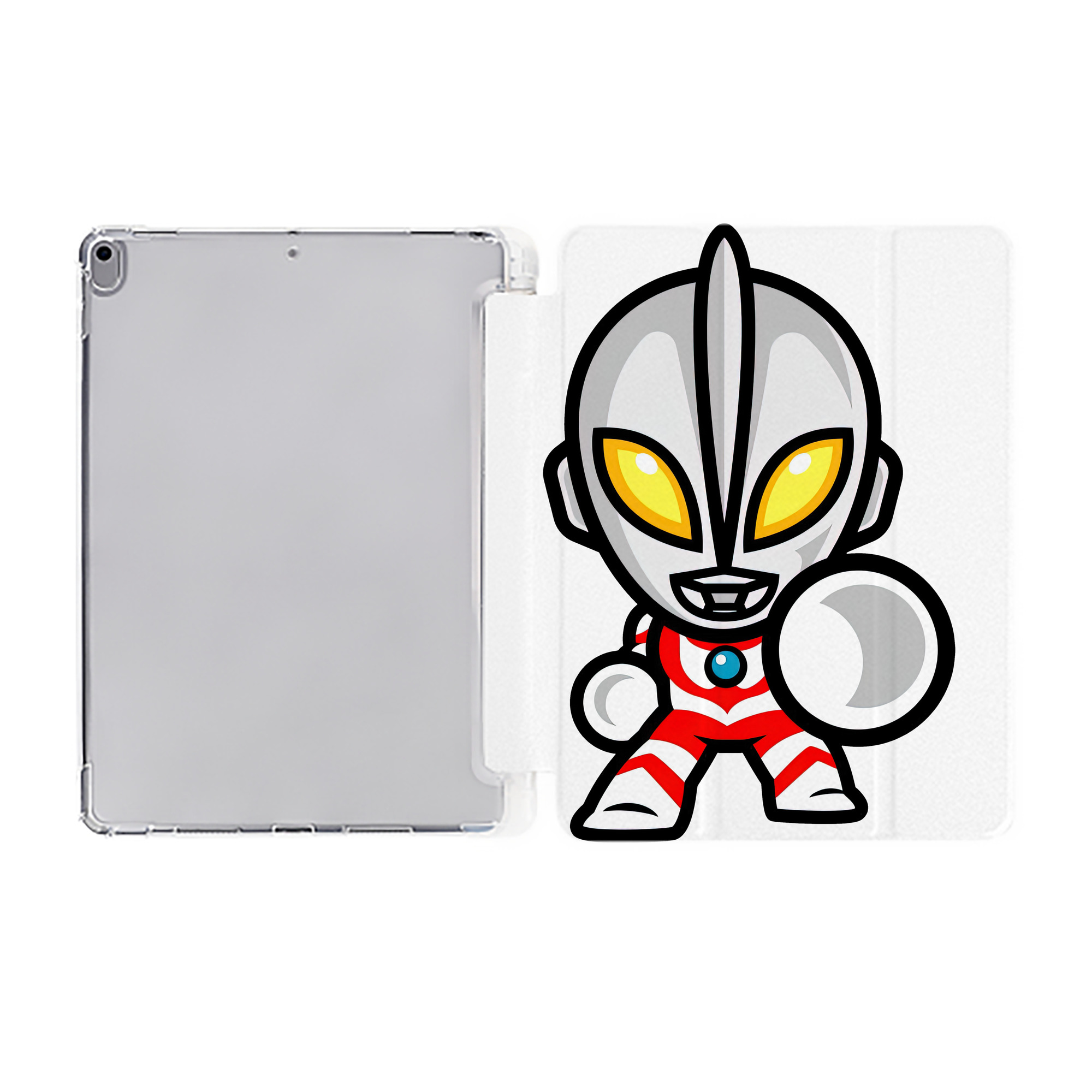 （画像用） ウルトラマン Ultraman IPad ケース ペン収納付き 三つ折りスタンド PUレザー×シリコン 対応機種9.5/10.5/10.9インチ